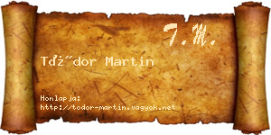 Tódor Martin névjegykártya